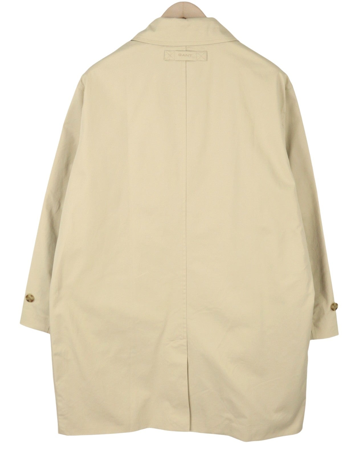 GANT Car Women Trench Coat XL Desert Beige Hidden Button Lightweight RRP379