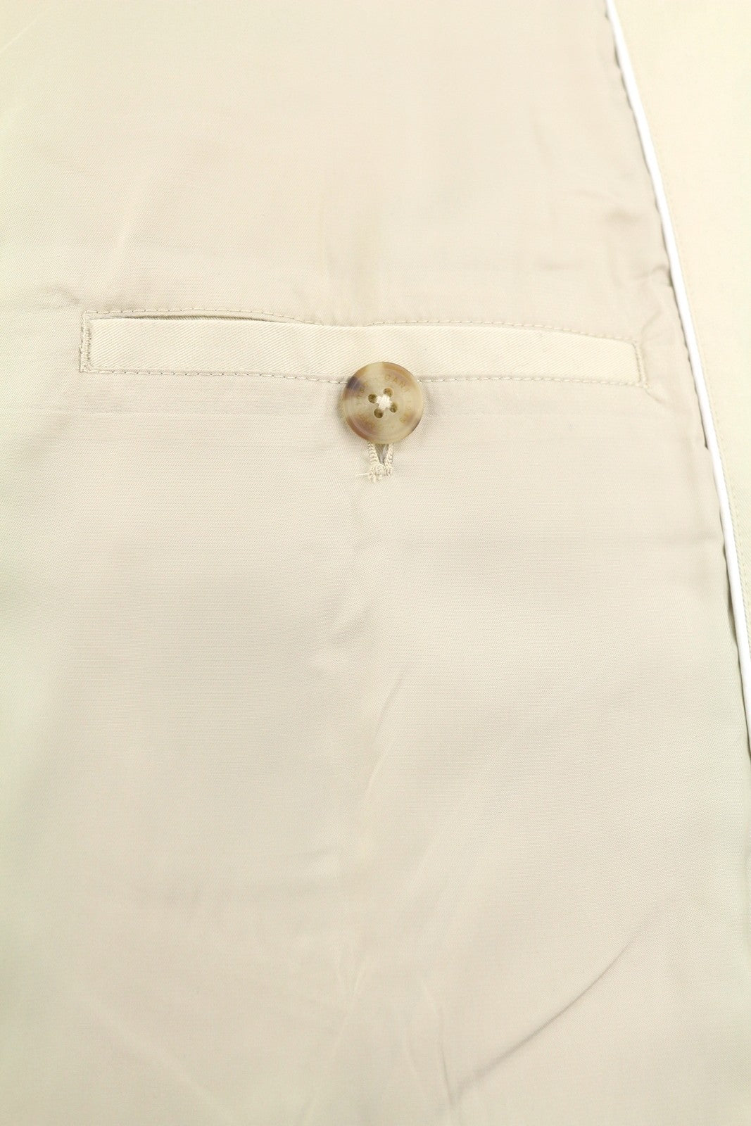 GANT Car Women Trench Coat XL Desert Beige Hidden Button Lightweight RRP379