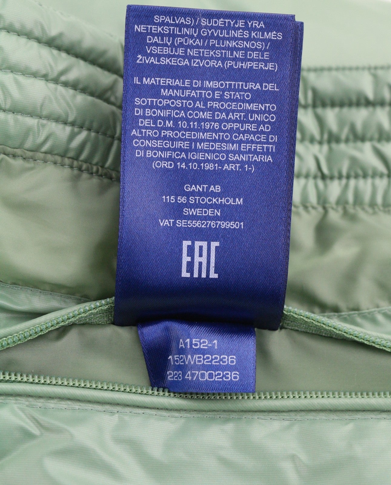 GANT Cropped Down Women Jacket XL Kalamata Green Down Filled Quilted RRP425