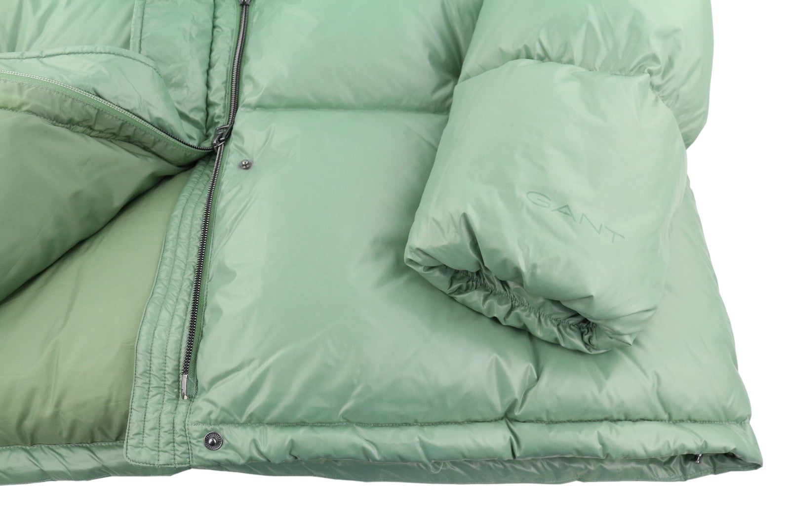 GANT Cropped Down Women Jacket XL Kalamata Green Down Filled Quilted RRP425