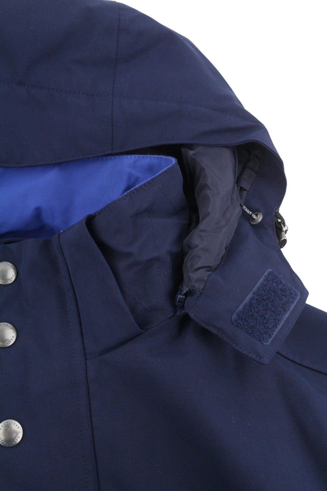 GANT „The Rough Weather Slicker“ vyriška striukė M su tamsiai mėlyna paminkštinta gobtuvu RRP449 