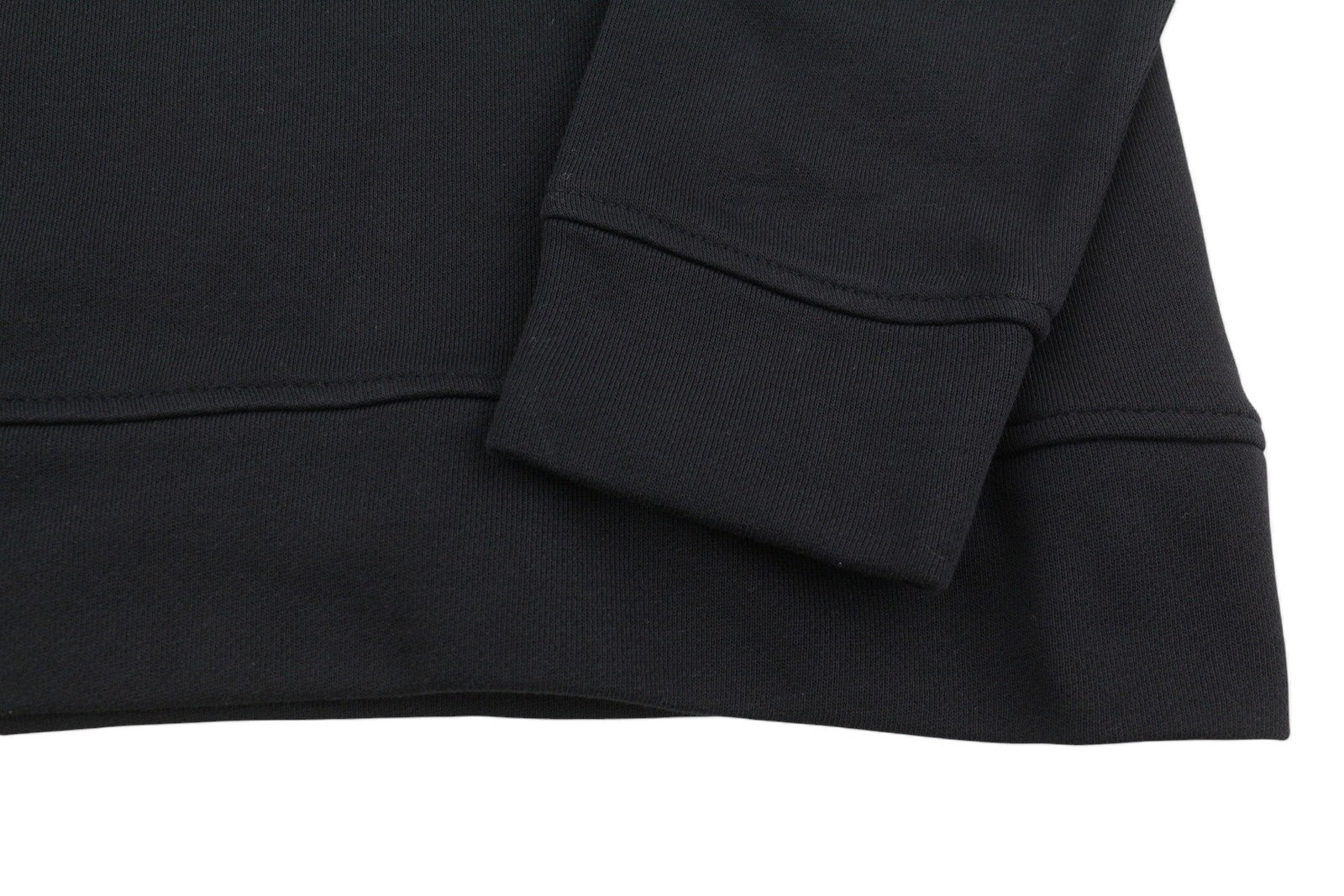 TOMMY HILFIGER Women Hoodie M Black Front Logo Oversized Loose Fit Pullover