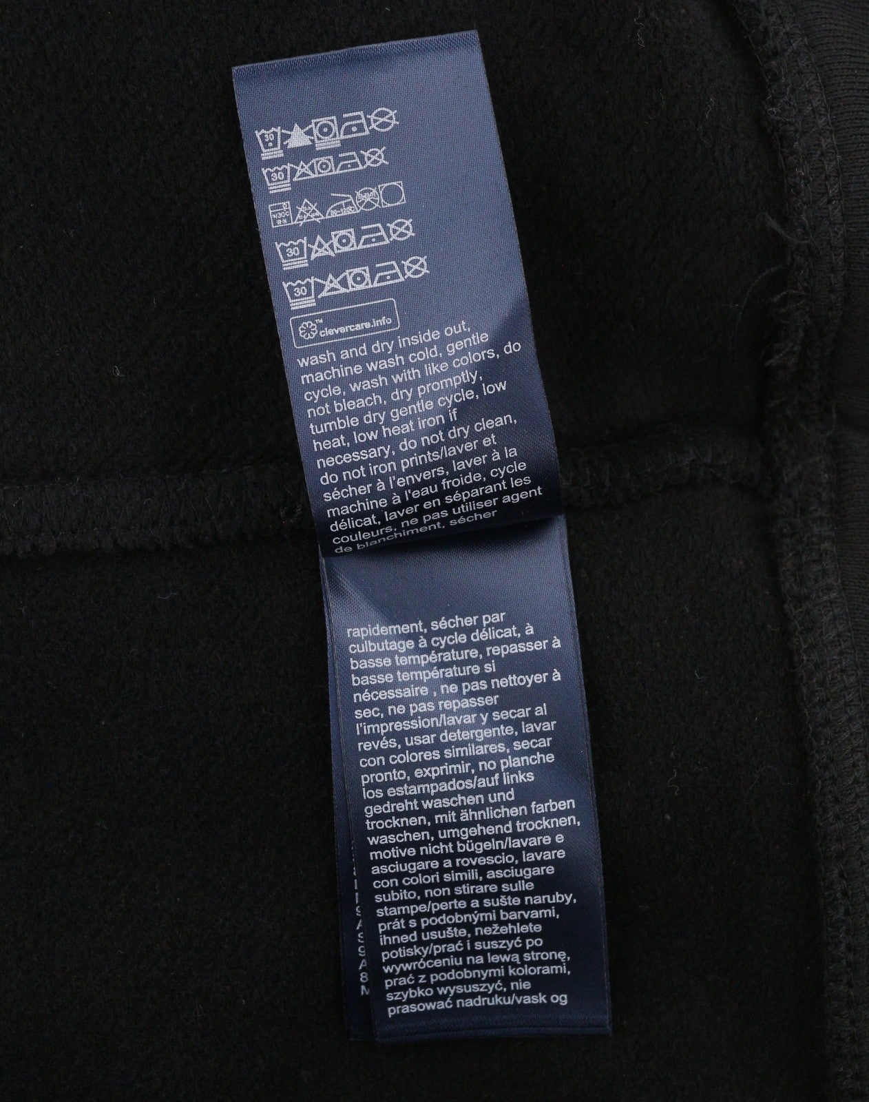 TOMMY HILFIGER Women Hoodie M Black Front Logo Oversized Loose Fit Pullover