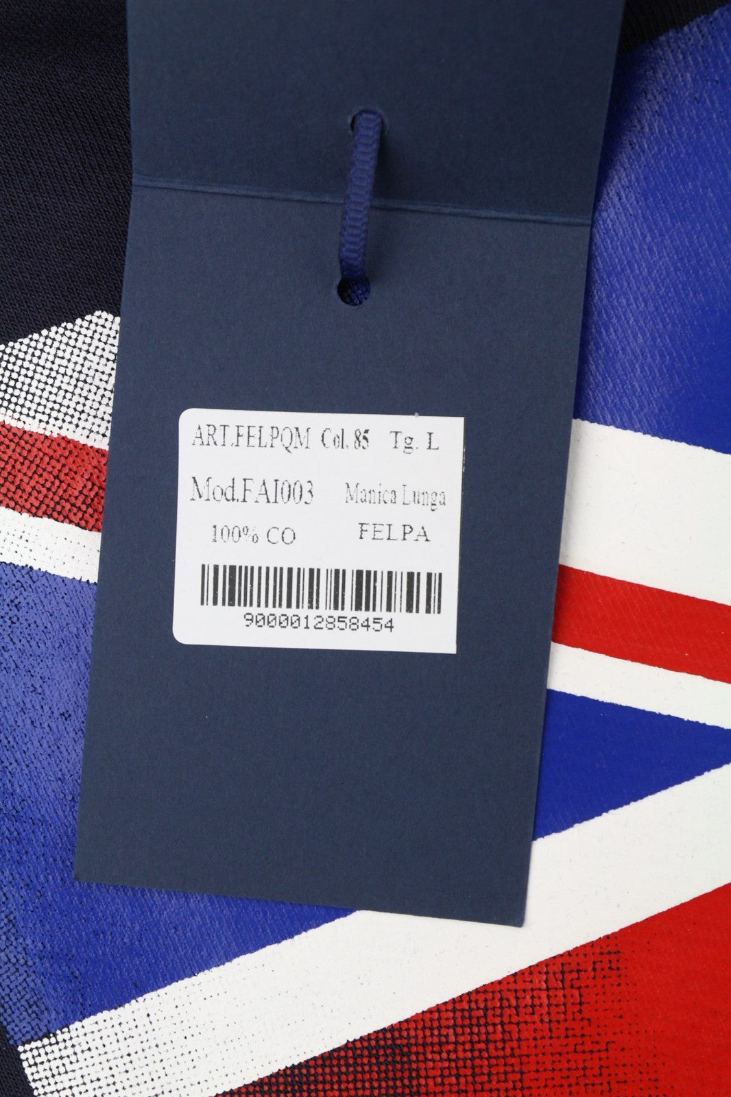 AQUASCUTUM FAI003 vyriškas L dydžio mėlynas megztinis su gobtuvu ir logotipo dirželiais, kengūros kišene 