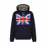 AQUASCUTUM FAI003 Men's L Black Hoodie Pullover Kangaroo Pocket Logo