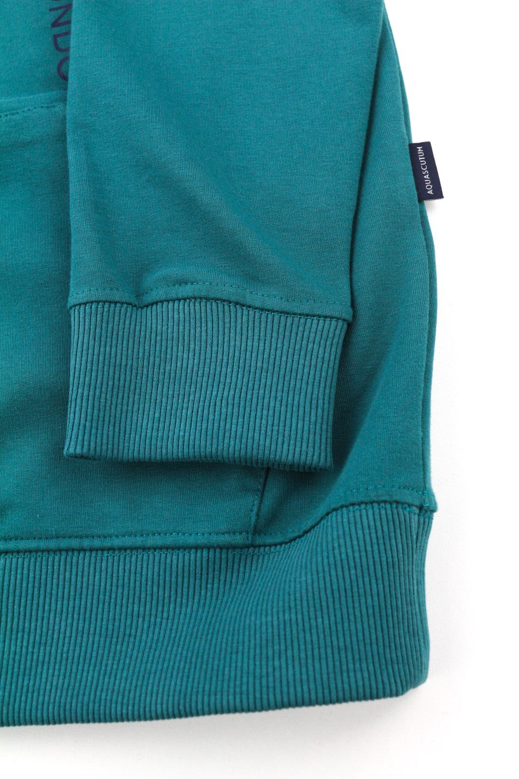 AQUASCUTUM FCIA18 vyriškas M dydžio tamsiai žalias megztinis su gobtuvu ir petnešėlėmis, kengūros logotipas 