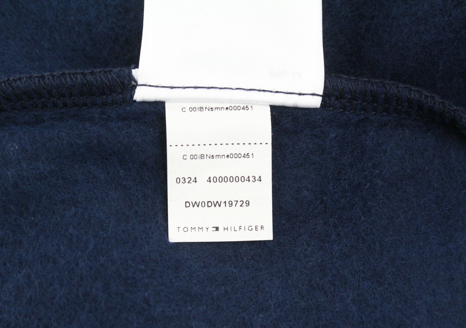 TOMMY HILFIGER Req S Flag Zip Women Hoodie L Dark Night Navy Loose Fit Pockets