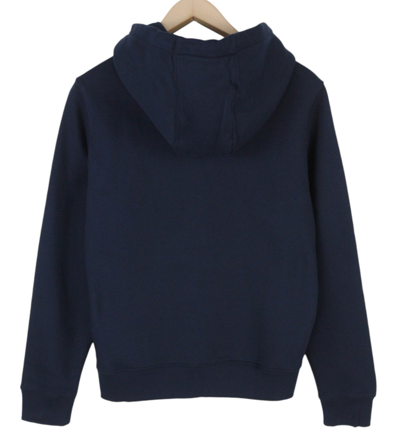 TOMMY HILFIGER Req S Flag Zip Women Hoodie L Dark Night Navy Loose Fit Pockets