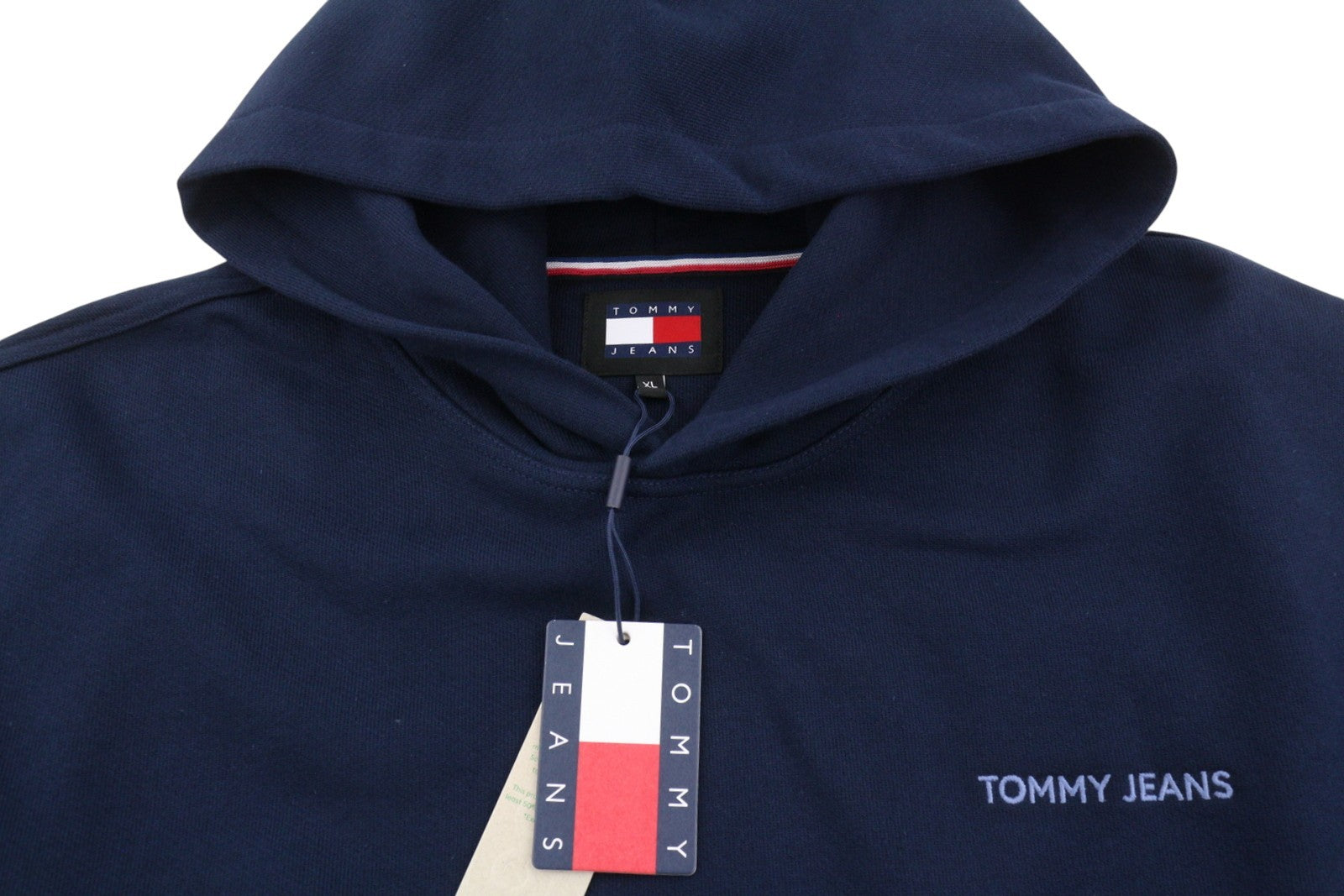 TOMMY HILFIGER RLX New Clsc vyriškas džemperis su gobtuvu XL dydžio, tamsiai mėlynas, su kengūros kišene. 