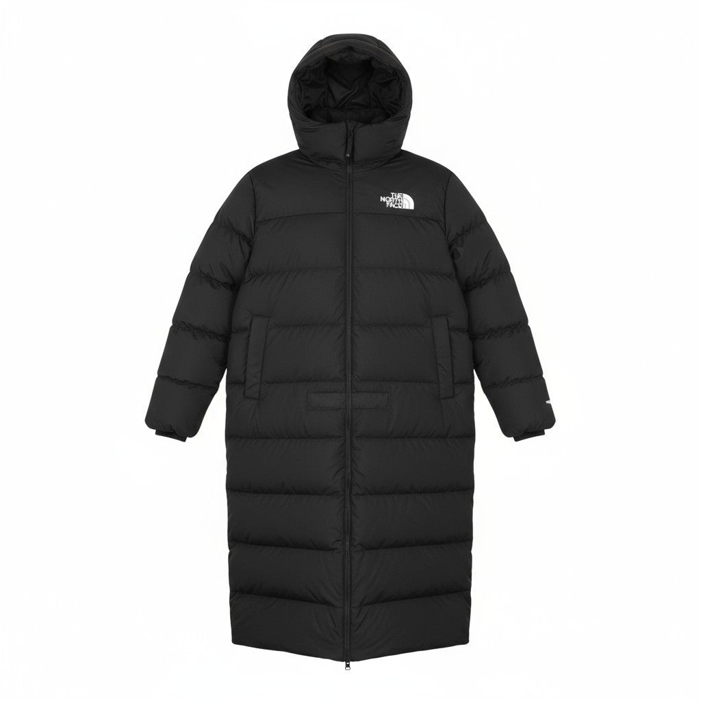 THE NORTH FACE Triple C Women's XL Black 550 Down Long Hooded Logo Coat