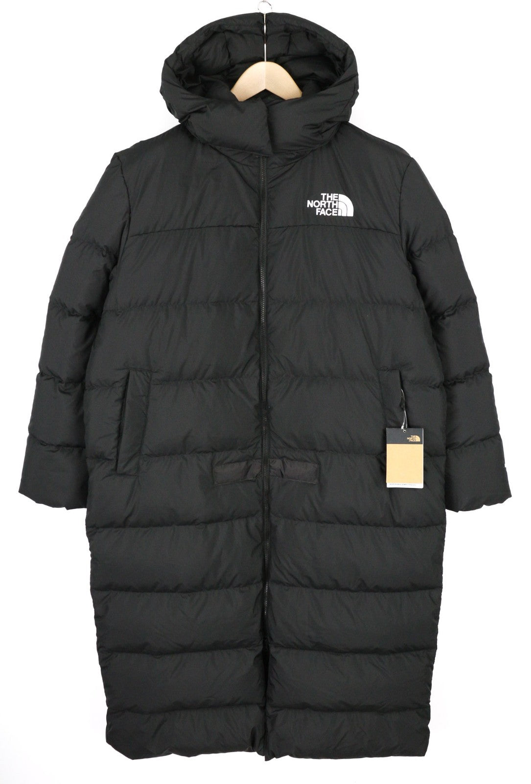 THE NORTH FACE Triple C Women's XL Black 550 Down Long Hooded Logo Coat