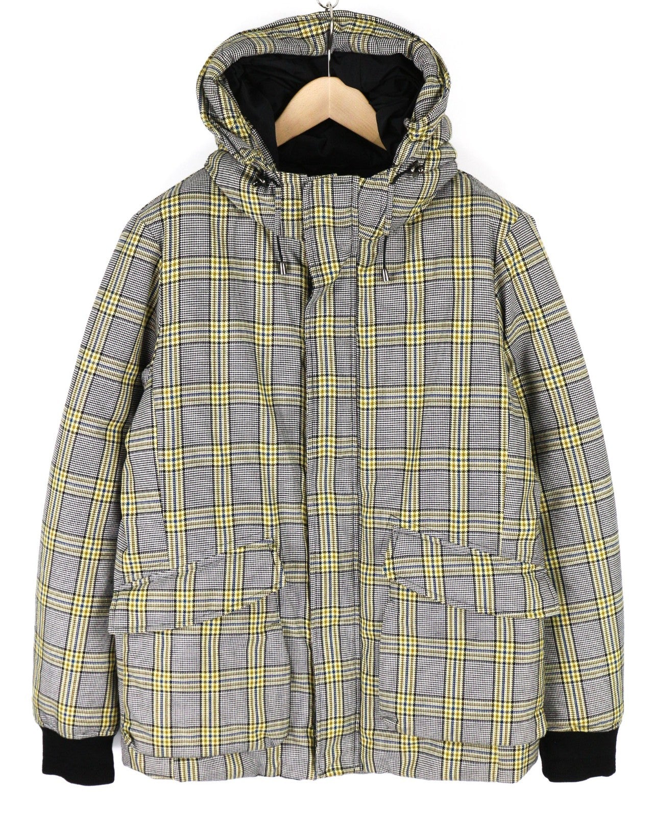SCOTCH & SODA Men's ~M Checked Lined Hooded Casual Zip Jacket Logo