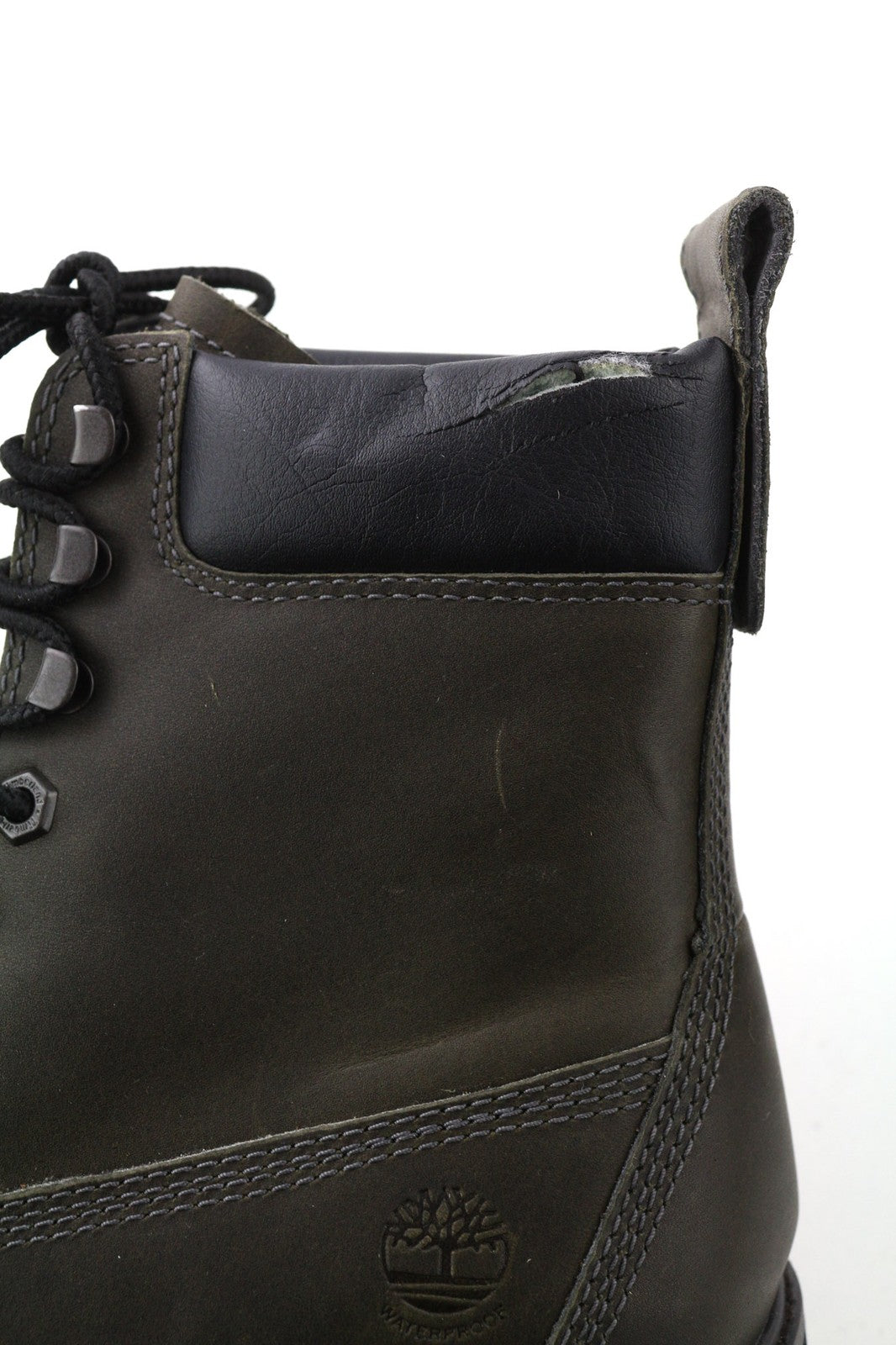 TIMBERLAND A2M2B Men's UK8.5 EU43 Grey Leather Waterproof Lace Up ReBOTL Boots