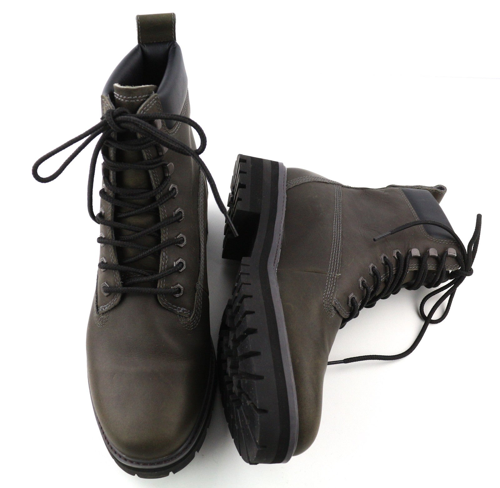 TIMBERLAND A2M2B Men's UK8.5 EU43 Grey Leather Waterproof Lace Up ReBOTL Boots