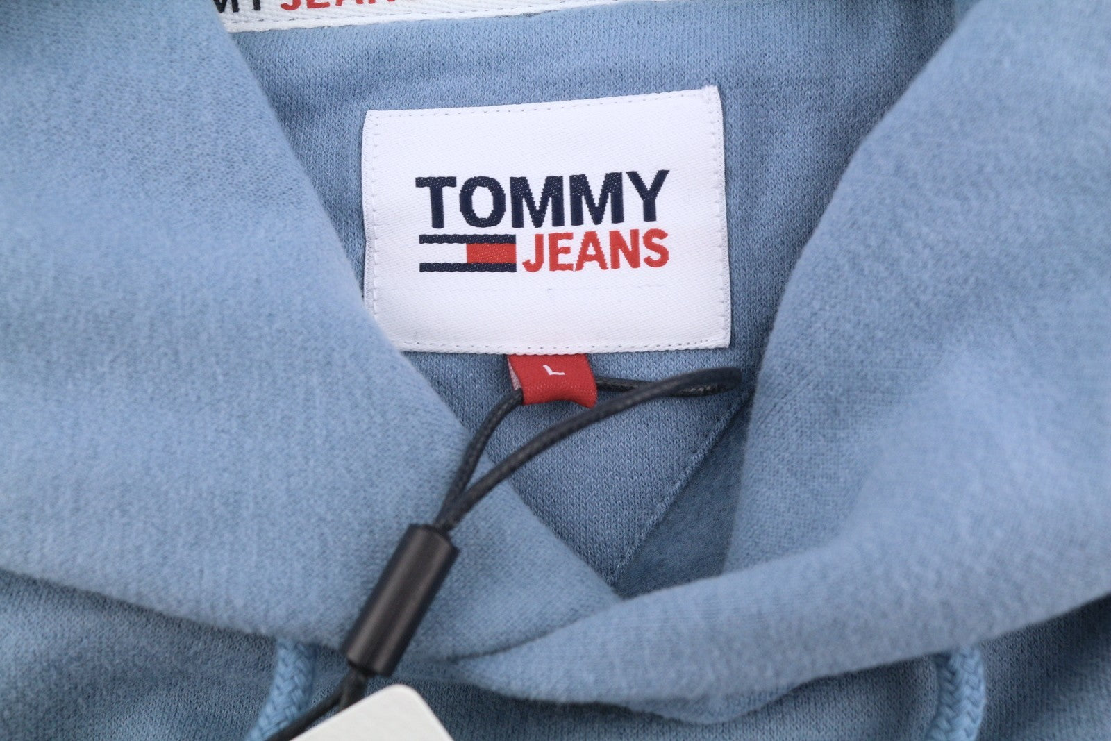 TOMMY HILFIGER Straight Loco vyriškas džemperis su gobtuvu L mėlyname kengūros kišenėje su logotipu 