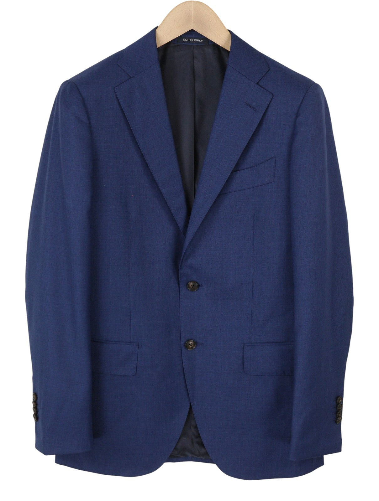 SUITSUPPLY Lazio Single Breasted Men Blazer UK36R Blue Wool Notch Lapel Button