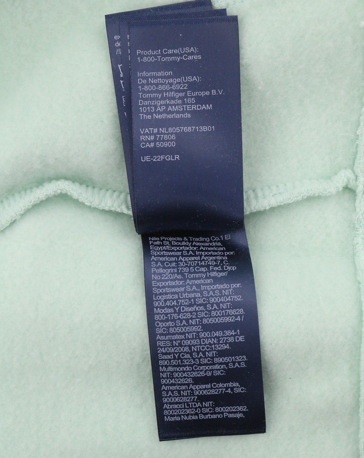 TOMMY HILFIGER Pocket Placement Men Hoodie S Minty Essence Kangaroo Pullover