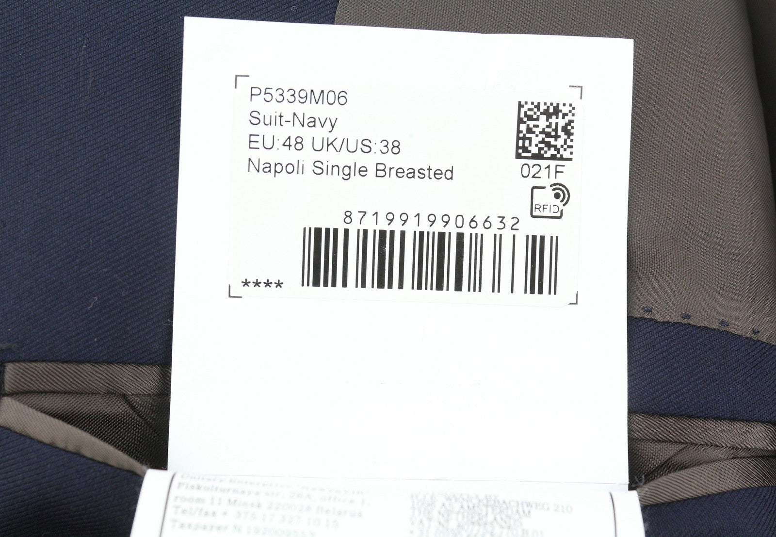 SUITSUPPLY Napoli Single Breasted Men Blazer UK38R Blue Pure Wool Notch Lapel