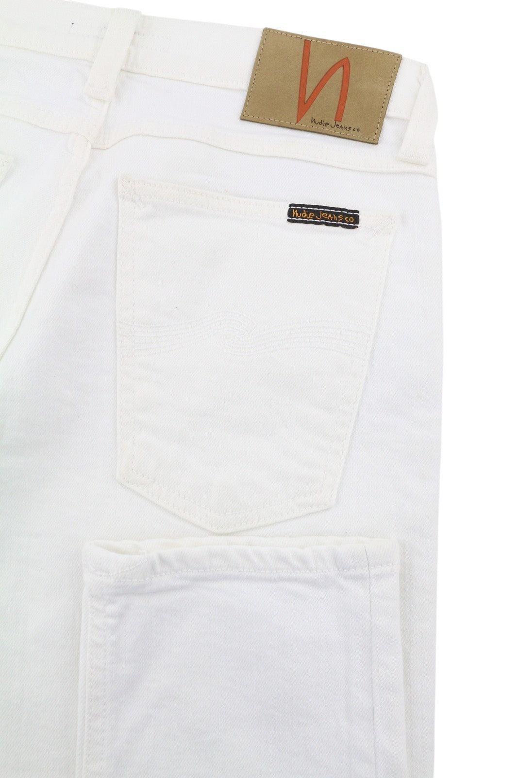 NUDIE JEANS Long John Blazing White Men Jeans W28/L32 Skinny Fit Organic Denim