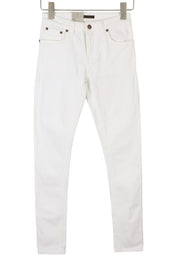 NUDIE JEANS Skinny Lin Blazing White Women Jeans W26/L32 Denim Zip Fly