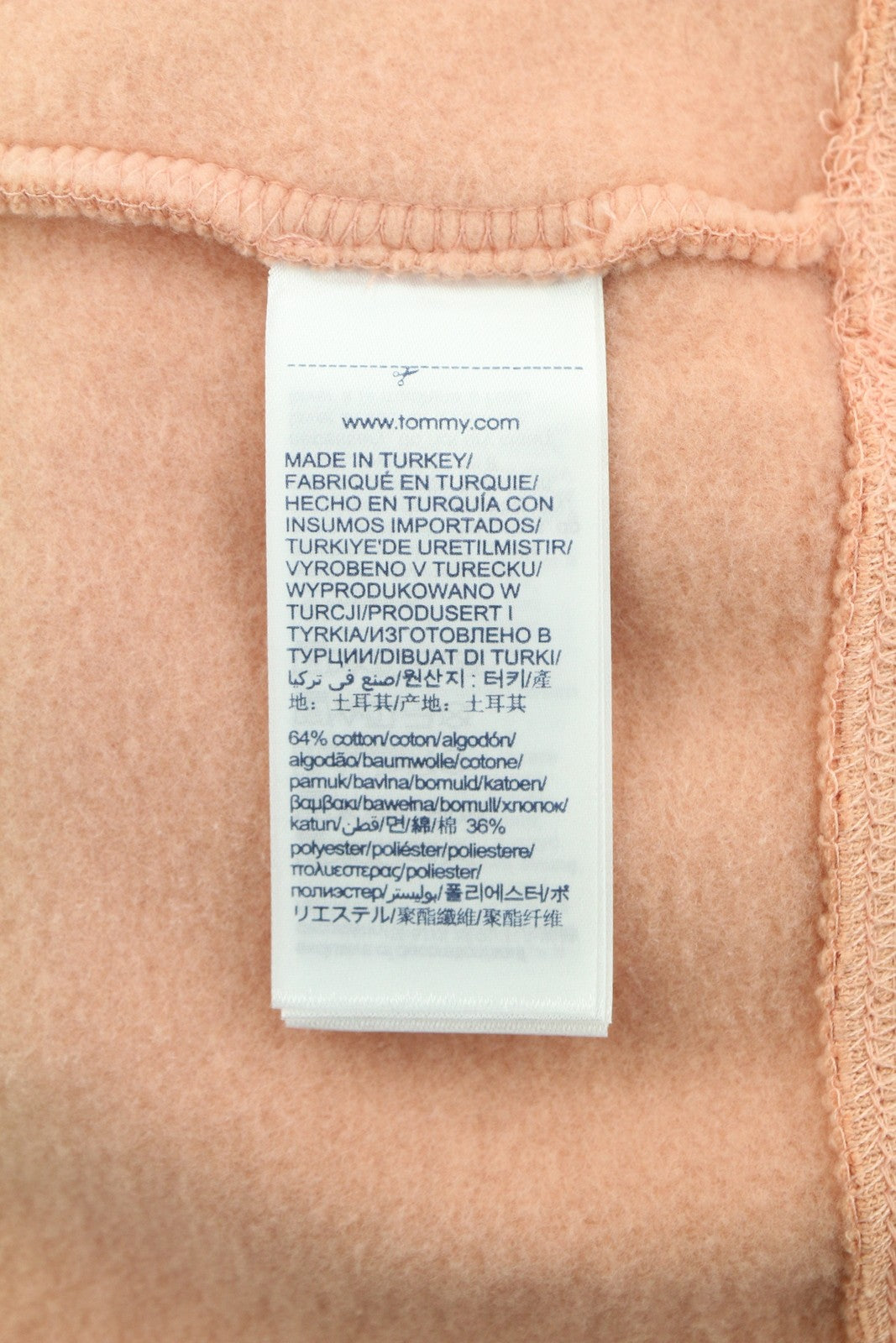 TOMMY HILFIGER Fapino Stacked Logo Men Hoodie L Organic Cotton Blend Pullover