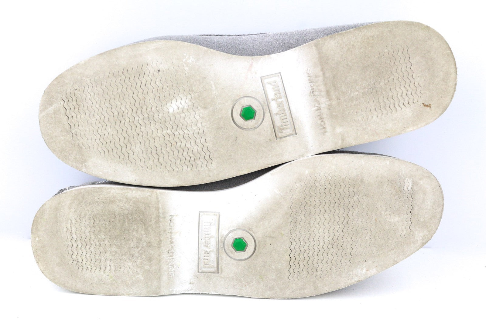 TIMBERLAND A43W1 Men's UK10.5 EU45 Grey Leather Slip On Boat Loafers Almond Toe