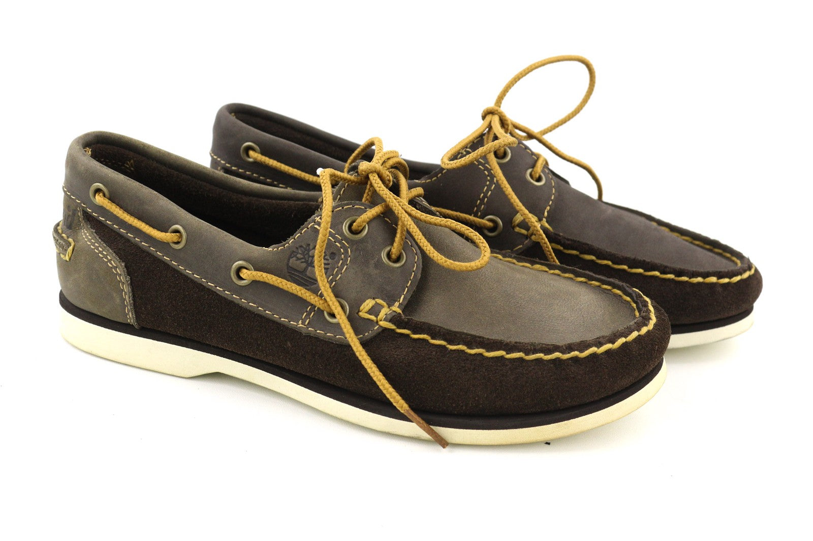 TIMBERLAND 26608 Women's UK3.5 EU36 Dark Brown Leather Lace Up Strap Low Shoes