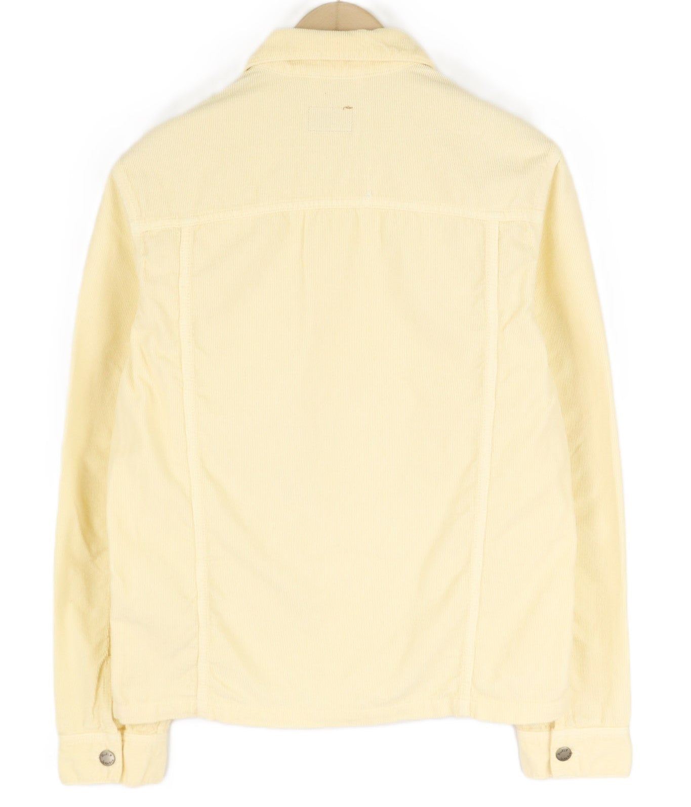 NUDIE JEANS Ronny vyriška dulkėta balta ekologiško velveto striukė su sagomis 