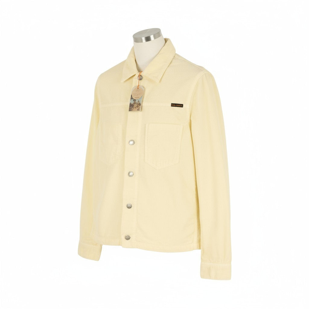 NUDIE JEANS Ronny Men's M Dusty White Organic Corduroy Buttoned Jacket