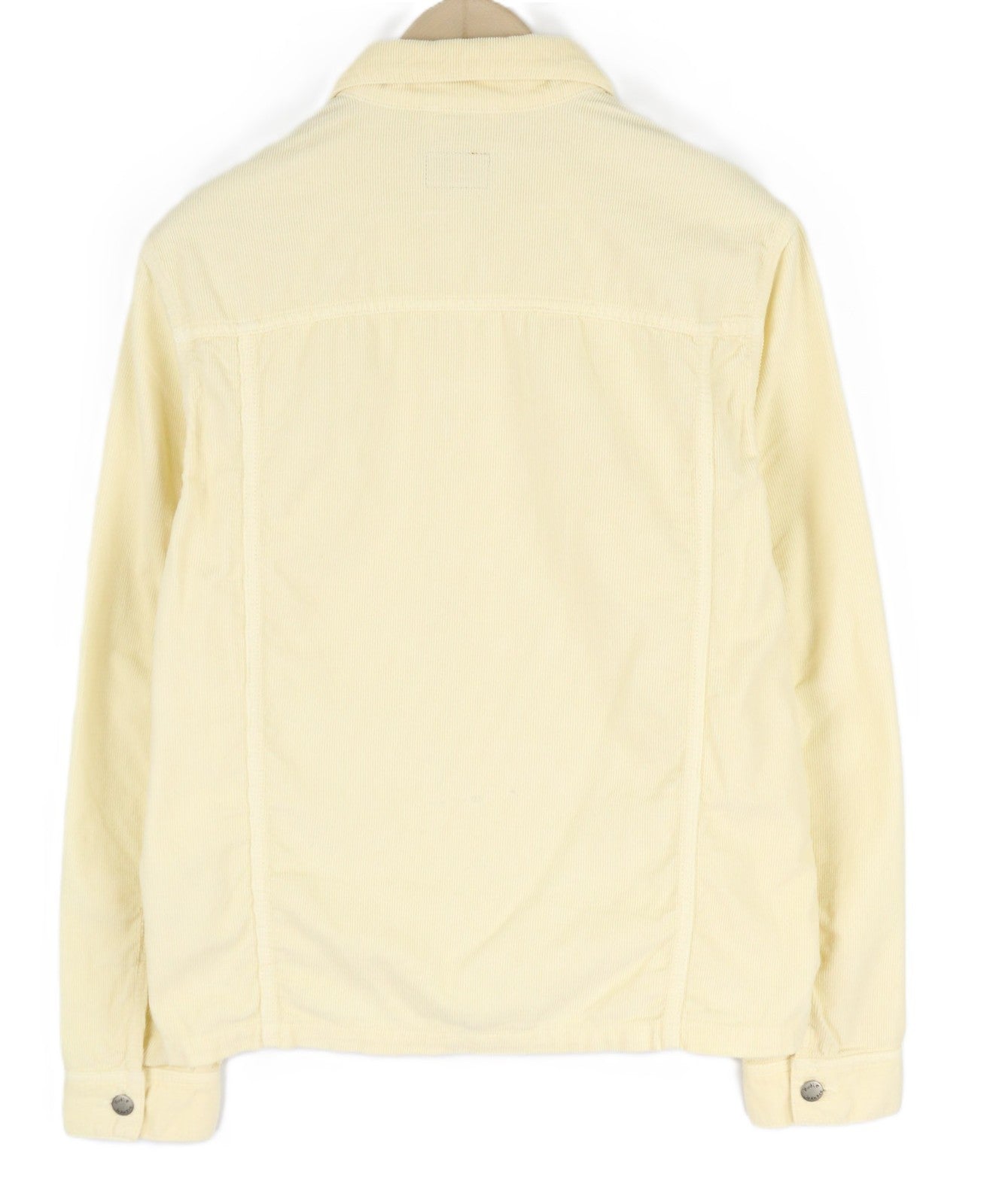 NUDIE JEANS Ronny vyriška dulkėta balta ekologiško velveto striukė su sagomis M 