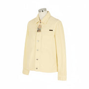 NUDIE JEANS Ronny Men's M Dusty White Organic Corduroy Logo Button Jacket