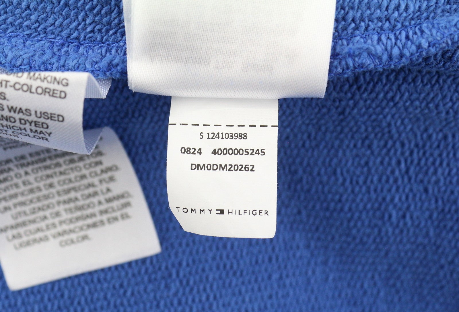 TOMMY HILFIGER RLX Vintage Vars Men Sweatshirt L Blue Logo Crew Neck Pullover