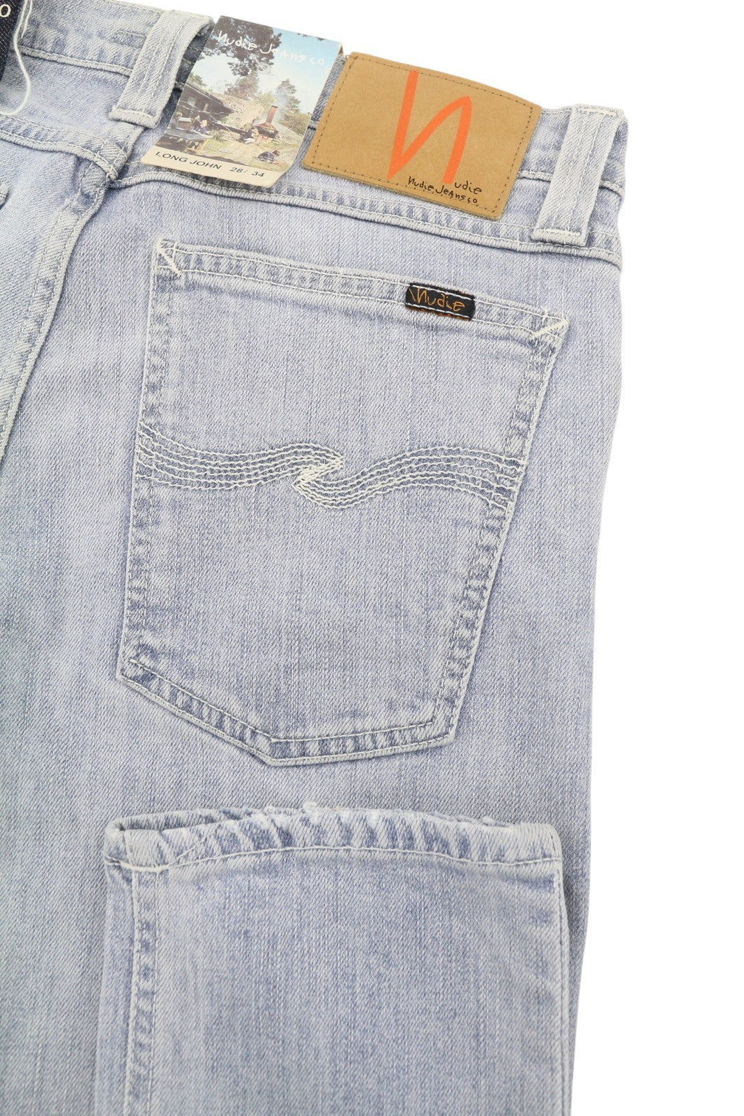 NUDIE JEANS Tight Long John Org. Light Eco Wash Men Jeans W28/L34 Blue Skinny