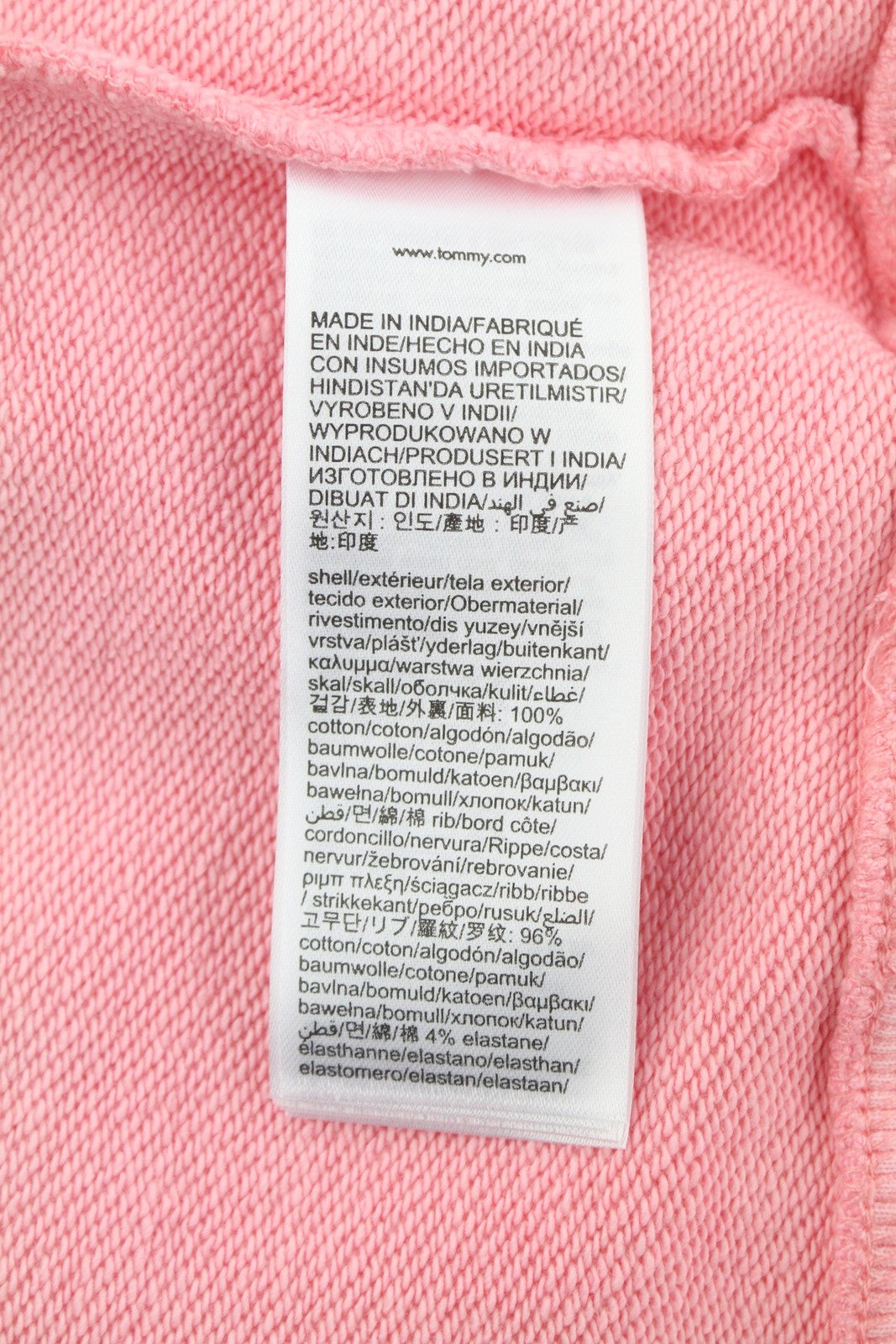 TOMMY HILFIGER vyriškas megztinis L dydžio rožinis „Corron Crew Neck Front Logo Pullover“ 