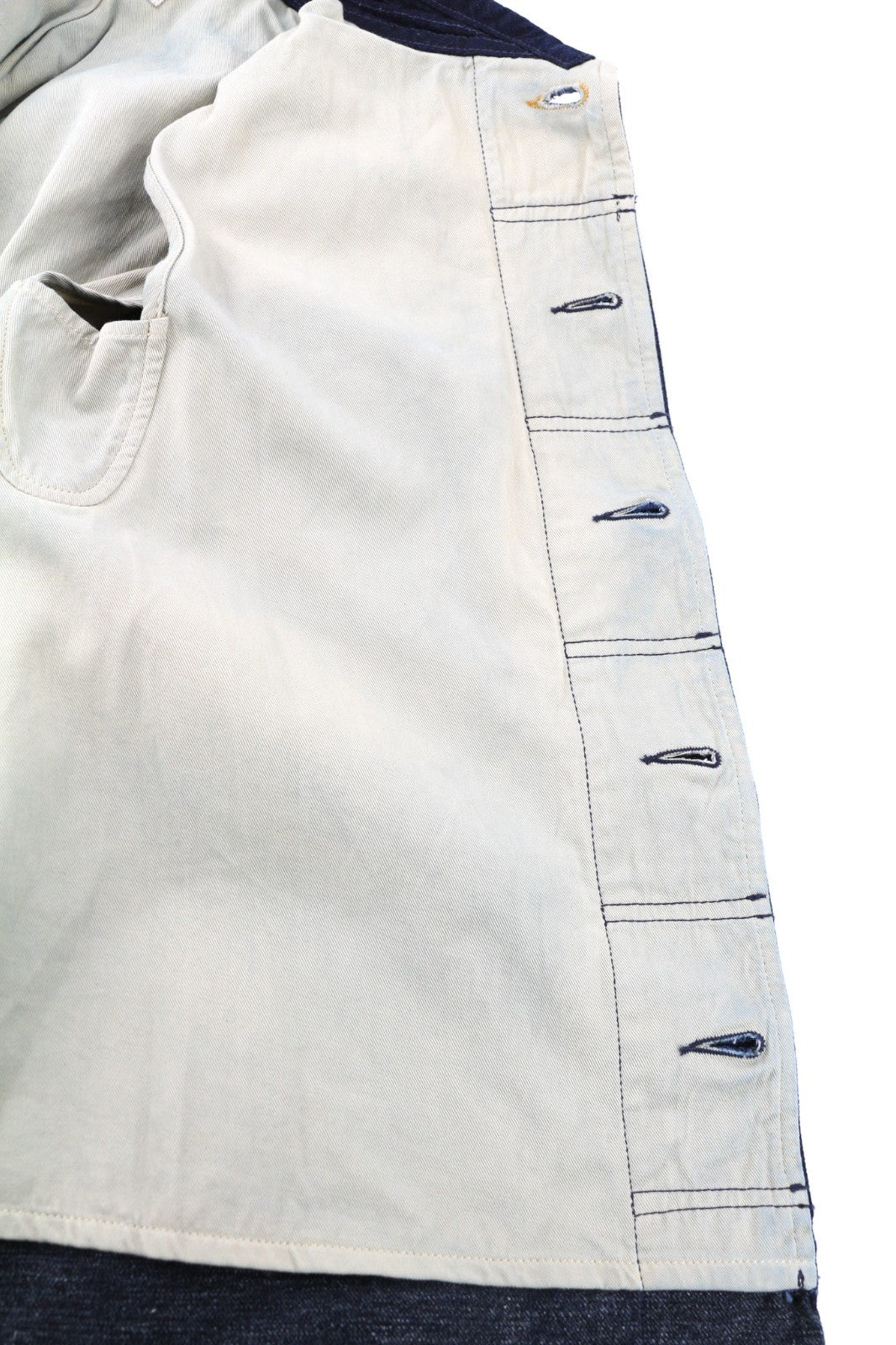 NUDIE JEANS Julius Men's XS Core Blue Organic Jacket Button Pockets Lined