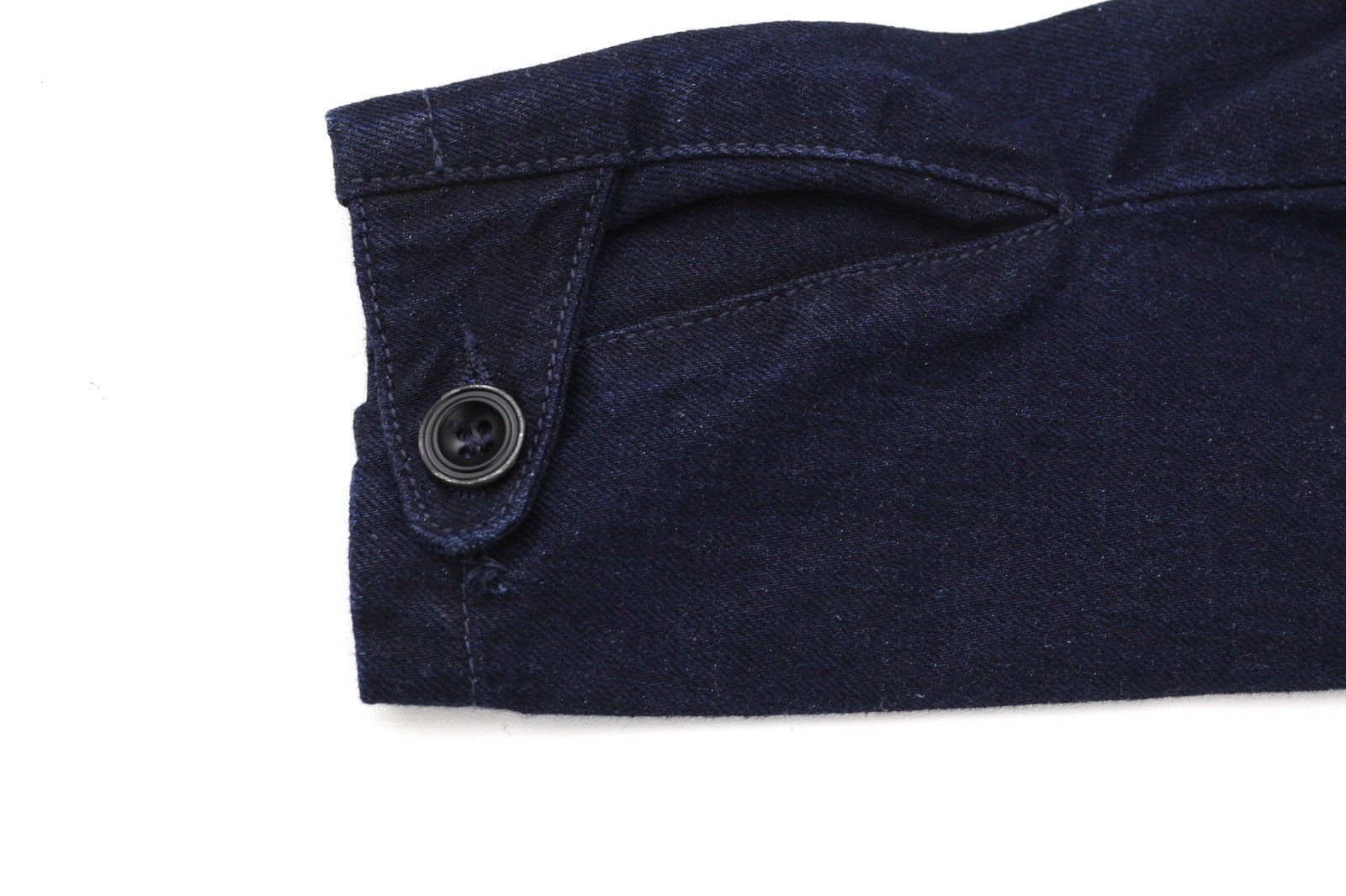 NUDIE JEANS Julius Men's XS Core Blue Organic Jacket Button Pockets Lined