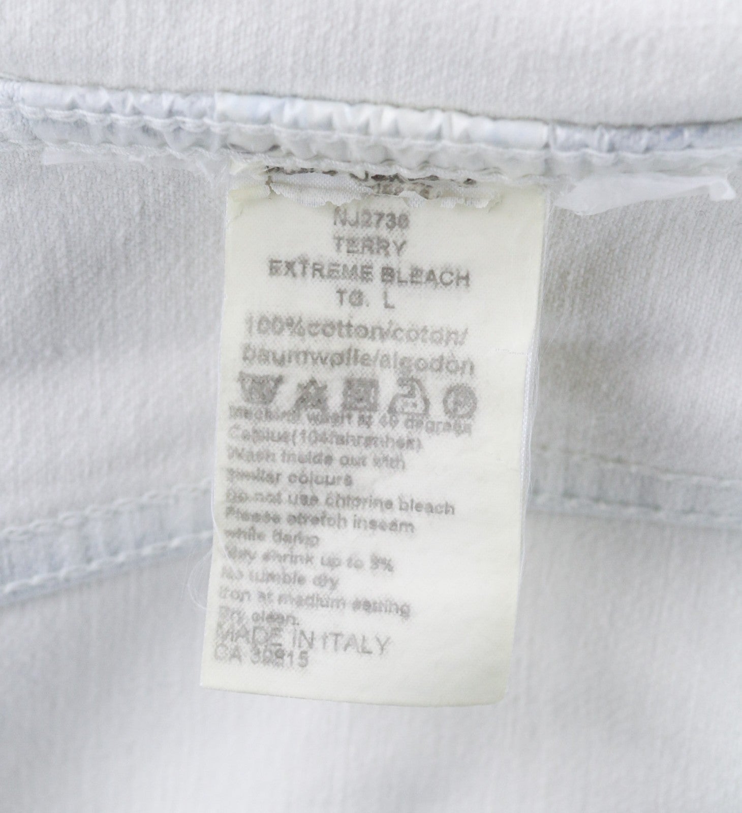 NUDIE JEANS Terry vyriška L dydžio „Extreme Bleach Light“ džinsinė striukė su sagų išskleidimu 