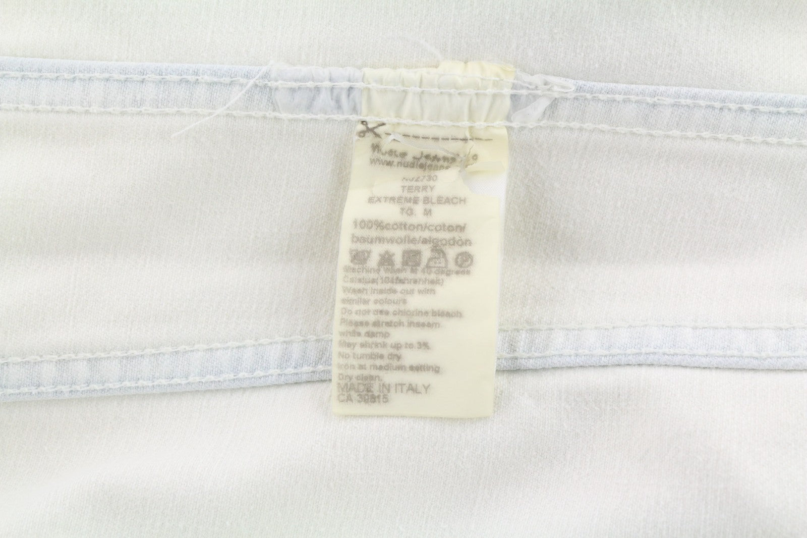 NUDIE JEANS Terry vyriška M Extreme Bleach Light džinsinė striukė su sagomis 