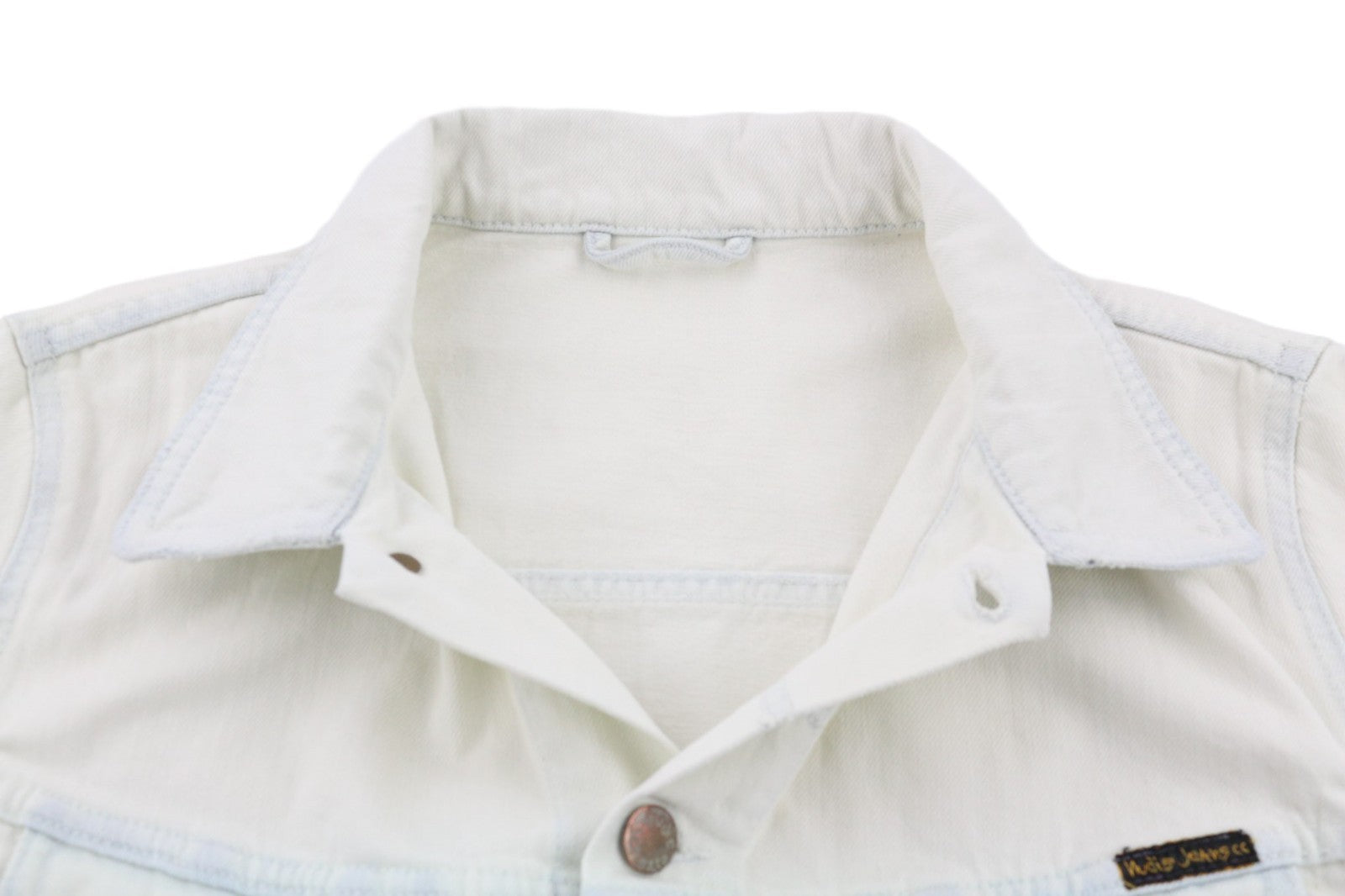 NUDIE JEANS Terry vyriška striukė su sagomis M dydžio „Extreme Bleach Light Spread“ 