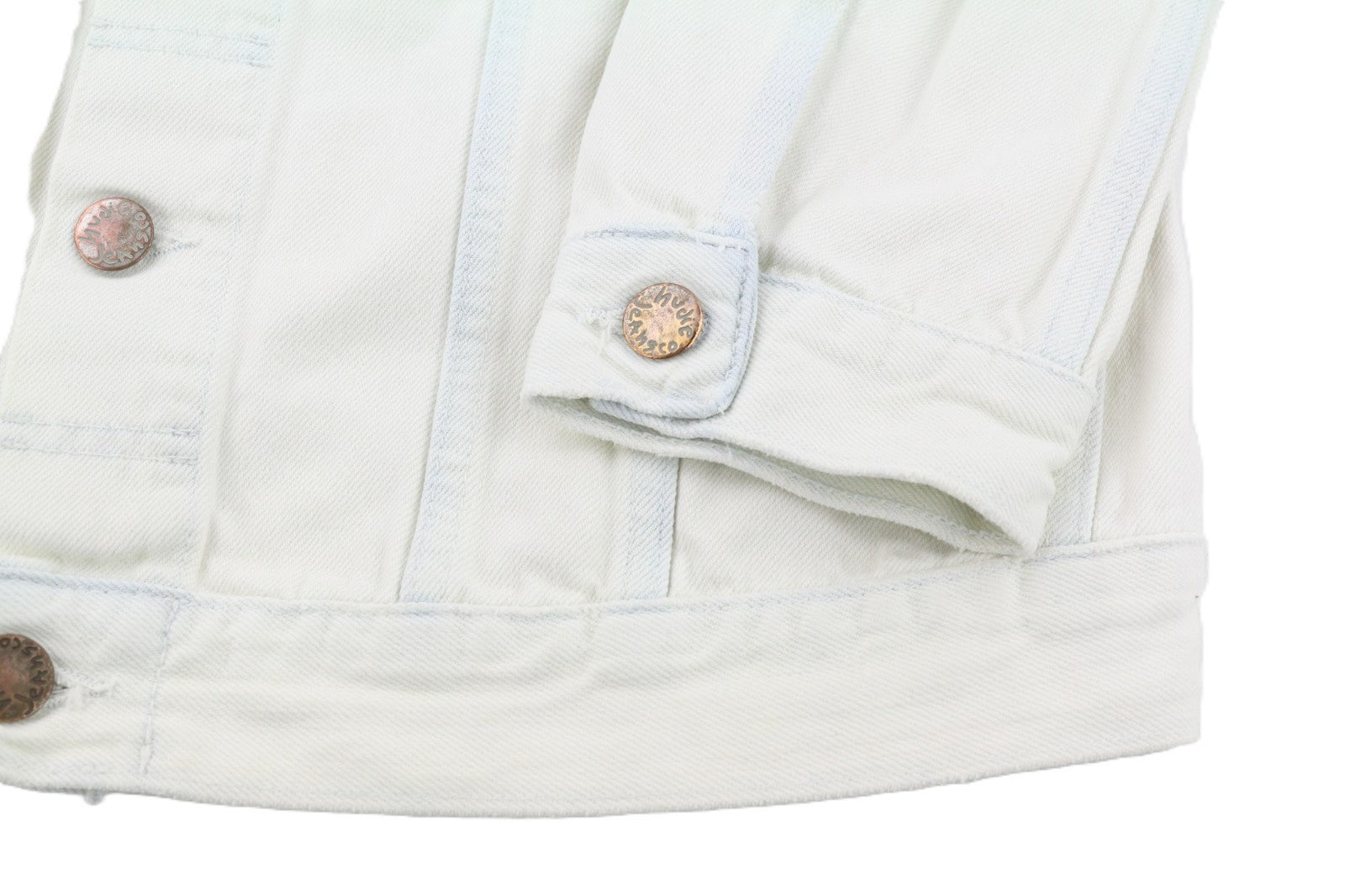 NUDIE JEANS Terry vyriška striukė su sagomis M dydžio „Extreme Bleach Light Spread“ 