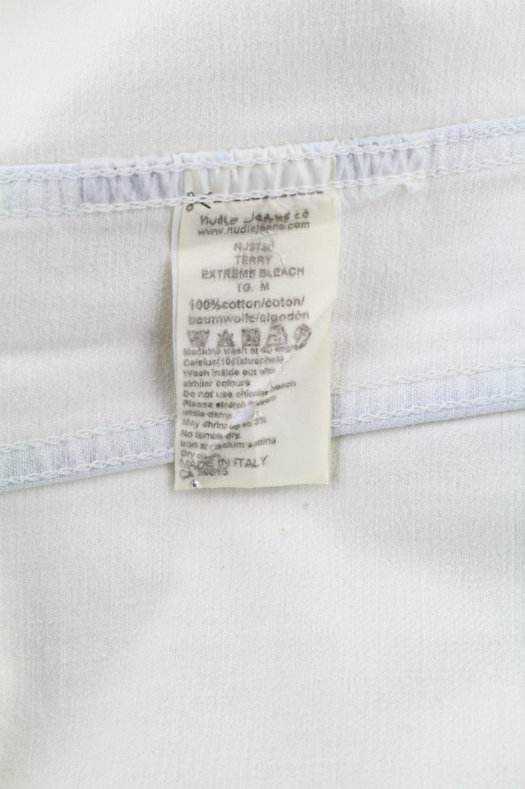 NUDIE JEANS Terry vyriška striukė su sagomis M dydžio „Extreme Bleach Light Spread“ 