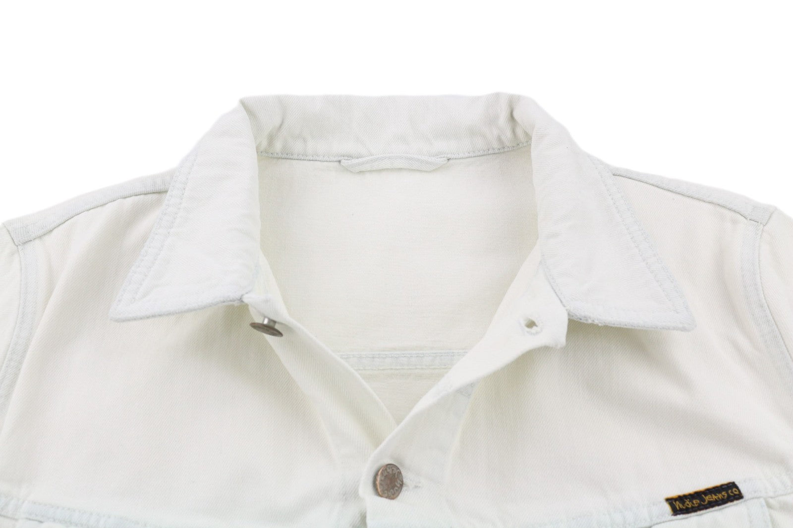 NUDIE JEANS Terry Men's XL Extreme Bleach Light Button Spread Pockets Jacket