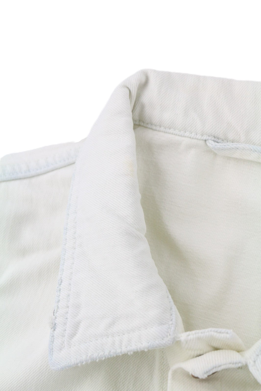 NUDIE JEANS Terry Men's XL Extreme Bleach Light Denim Spread Logo Jacket