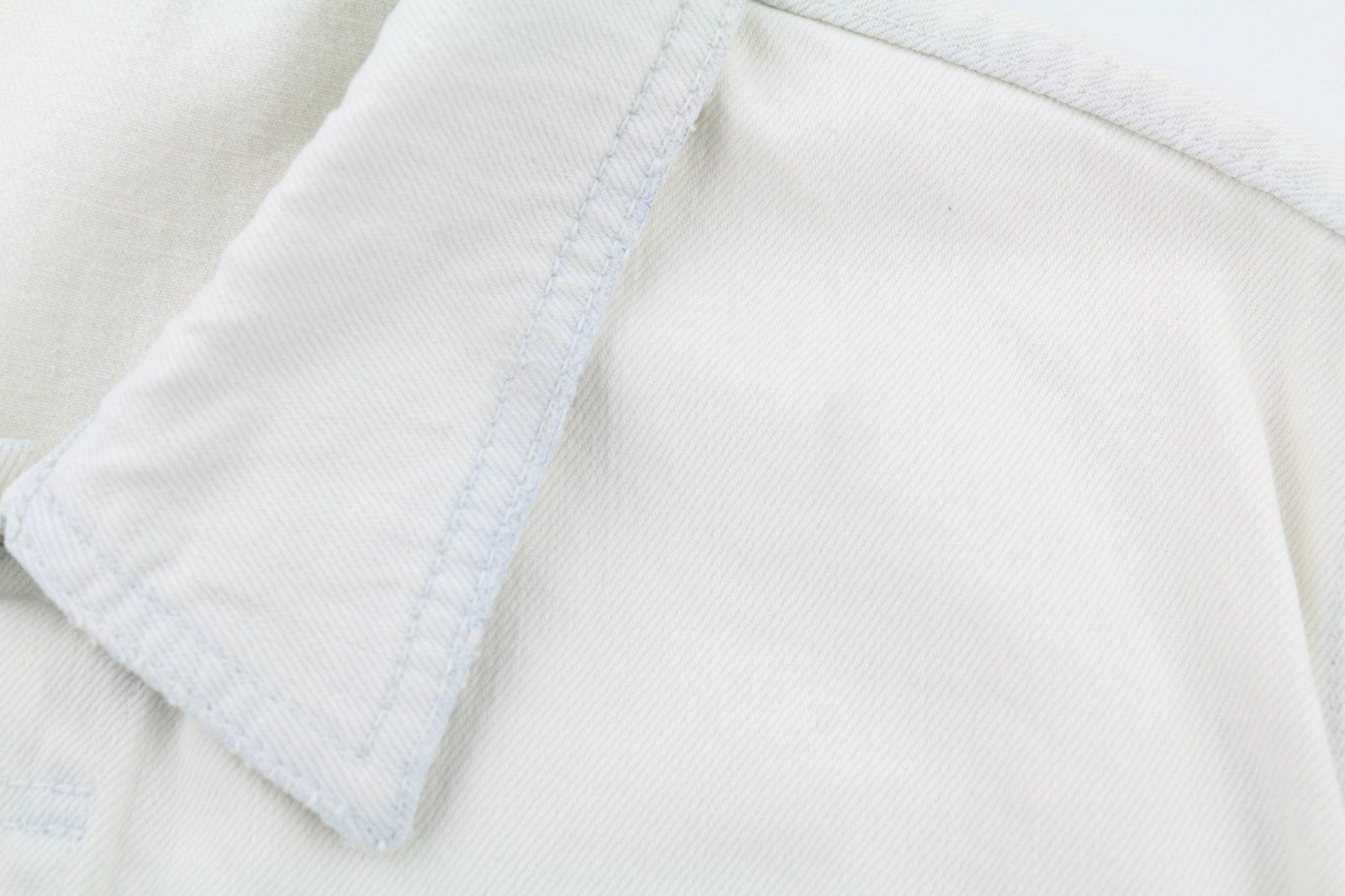 NUDIE JEANS Terry Men's XL Extreme Bleach Light White Spread Denim Logo Jacket