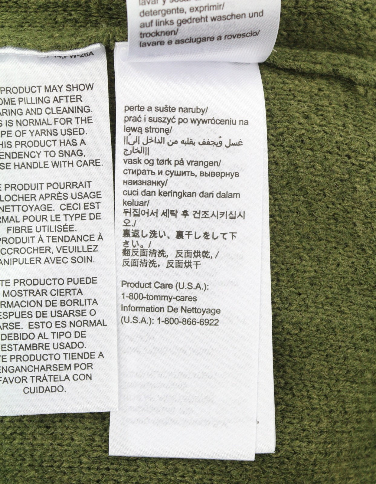 TOMMY HILFIGER Req Structured Men Jumper 2XL Olive Green Crew Neck Knit Pullover