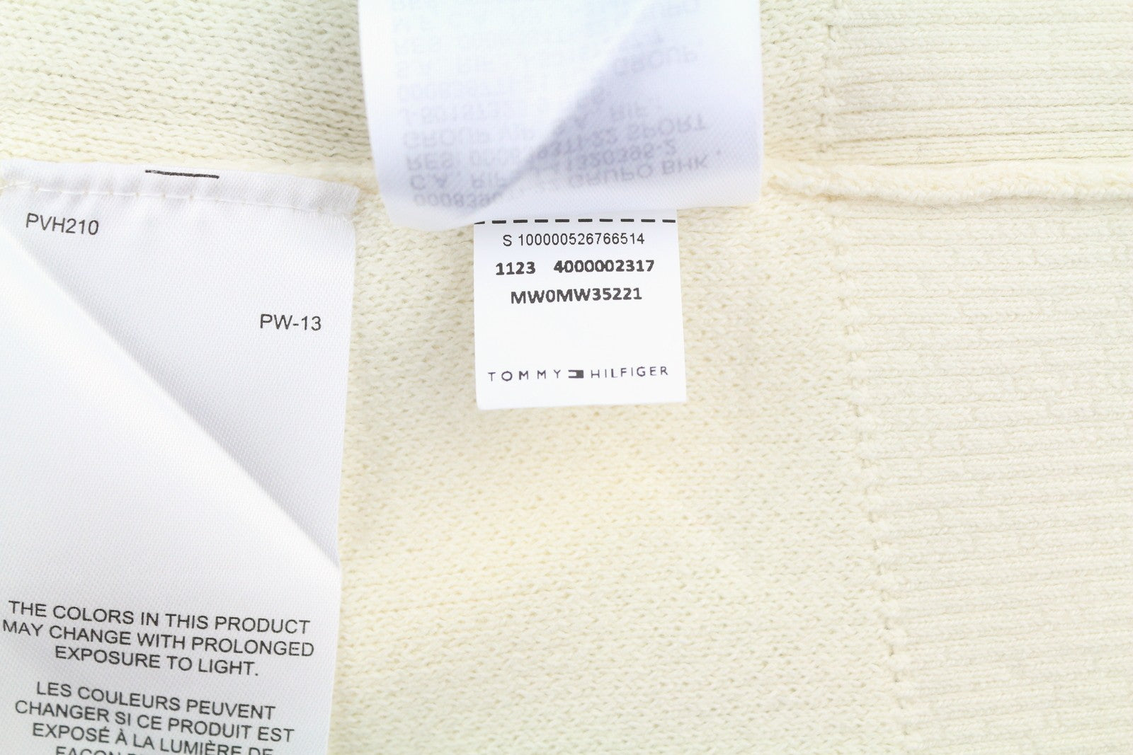 TOMMY HILFIGER Monotype Colour Block Crew Neck Men Jumper S Cotton Knit Pullover