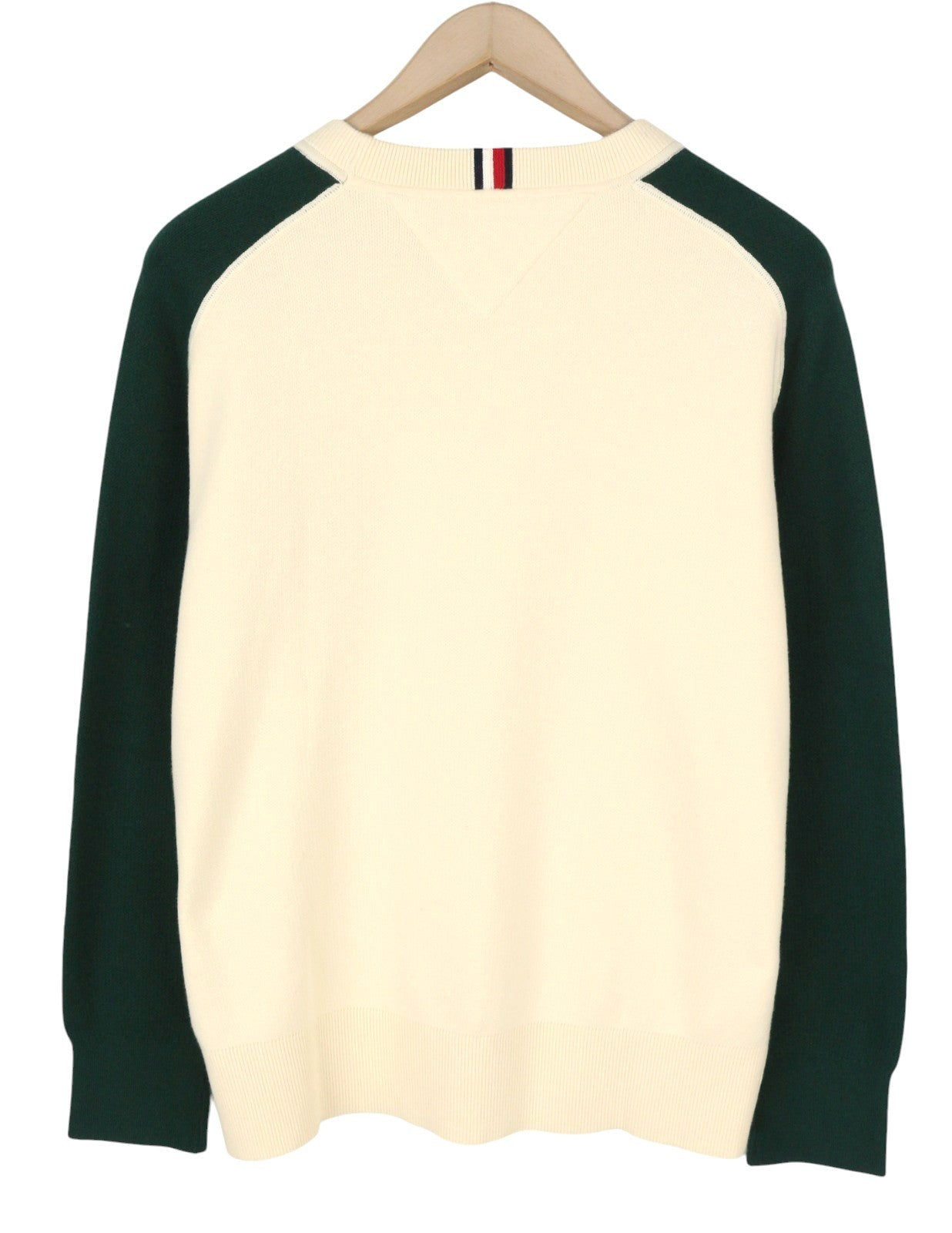 TOMMY HILFIGER Monotype Colour Block Crew Neck Men Jumper S Cotton Knit Pullover