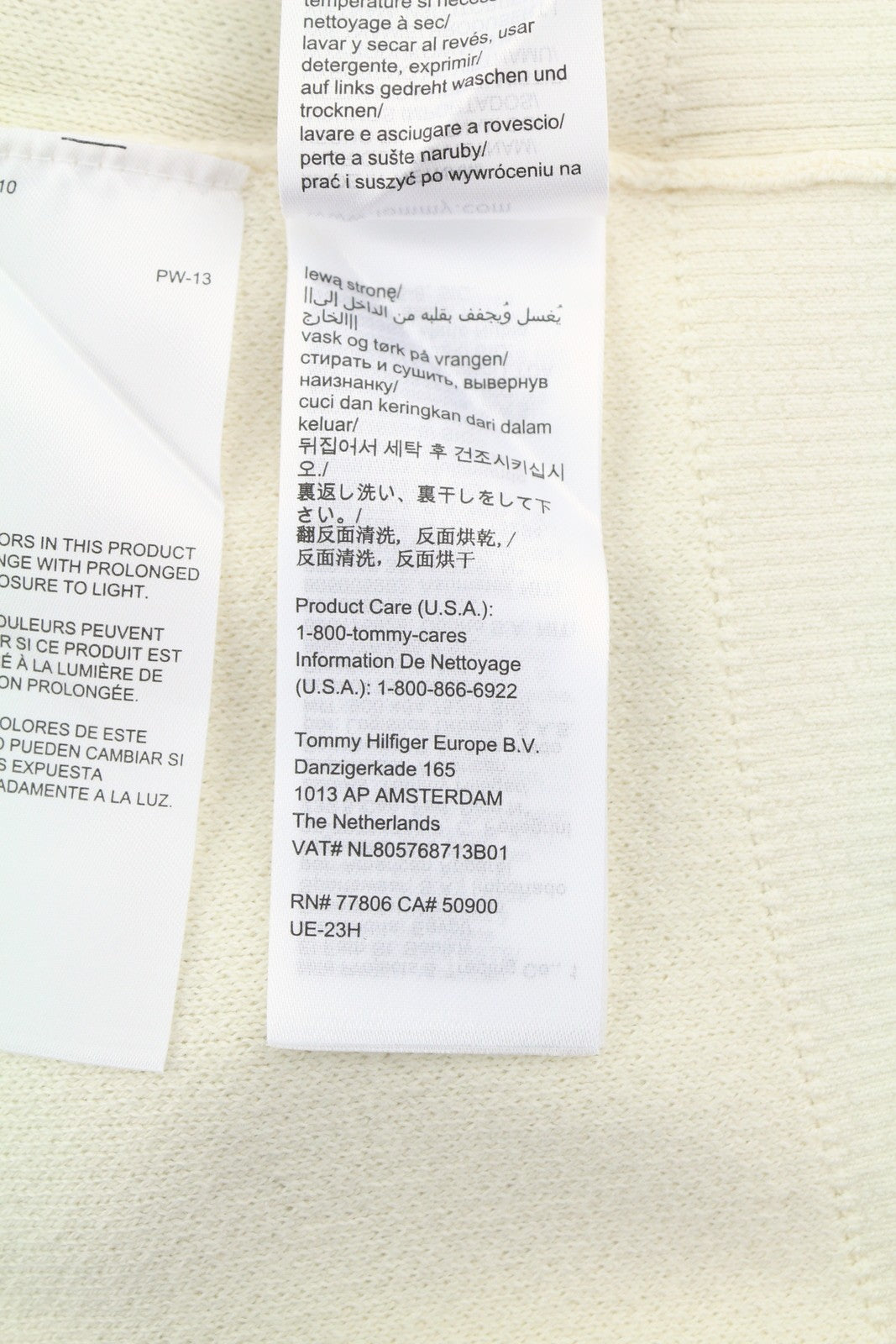 TOMMY HILFIGER Monotype Colour Block Crew Neck Men Jumper S Cotton Knit Pullover