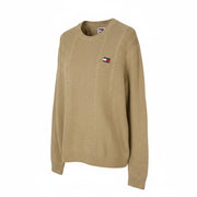 TOMMY HILFIGER Slim Cable Knit Cneck Men Jumper XL Gentle Gold Brown Pullover