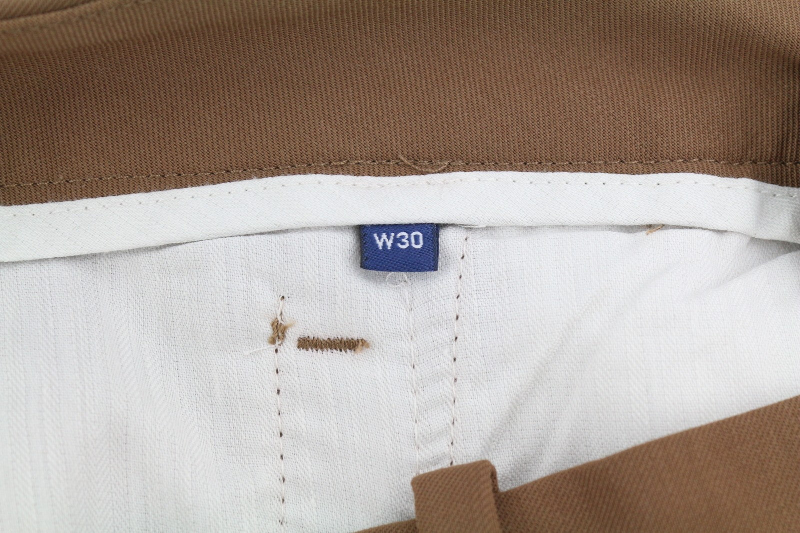 GANT Fluid Pleated Men Trousers W30 Roasted Walnut Wool Blend Turn-Up Brown